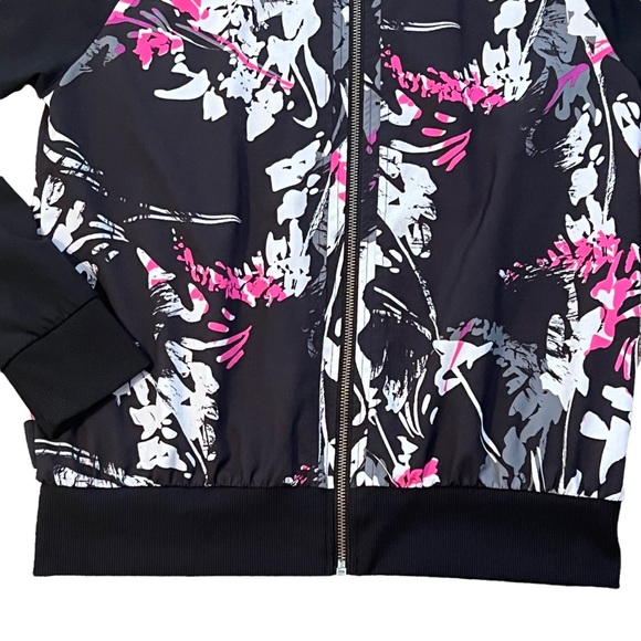 FABLETICS Bev Bomber Jacket Black with Pink Size Small - Picture 5 of 9